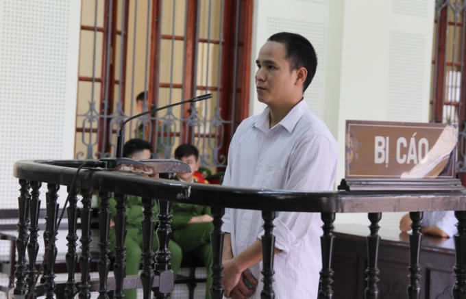 Bị cáo Cường tại phiên xét xử ngày 14/11.