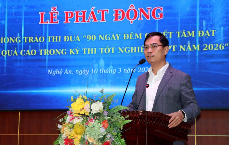 Giám đốc Sở GD&ĐT Nghệ An Nguyễn Văn Khoa: Các trường thực hiện phong trào gắn liền với nhiệm vụ trọng tâm của ngành, của từng đơn vị.