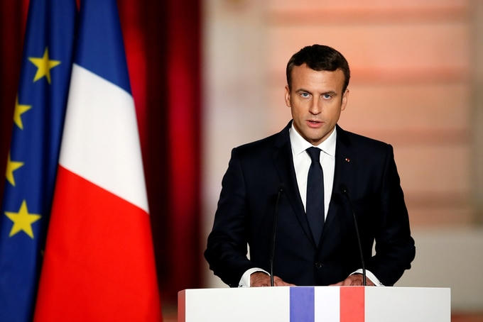 Tân Tổng thống Pháp Emmanuel Macron.