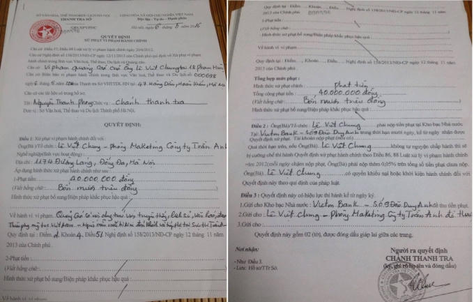 Sở Văn hóa, Thể thao Hà Nội vừa ra quyết định xử phạt 40 triệu đồng đối với Công ty CP Thế giới số Trần Anh.