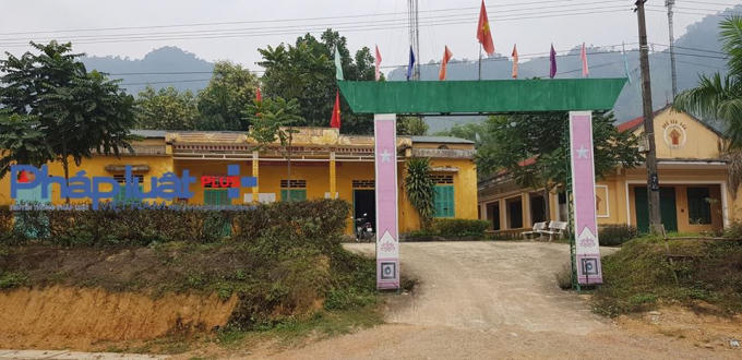 Trụ sở UBND xã Minh Dân - Nơi xảy ra vụ trộm cắp súng quân dụng (Ảnh: Tiến Vũ)