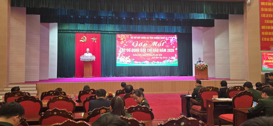 Quang cảnh hội nghị gặp mặt báo chí đầu Xuân 2026. Ảnh: Nguyễn Quang