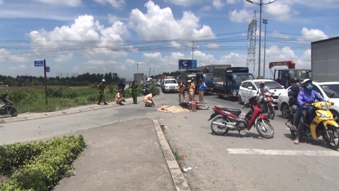 Hiện trường vụ tai nạn.