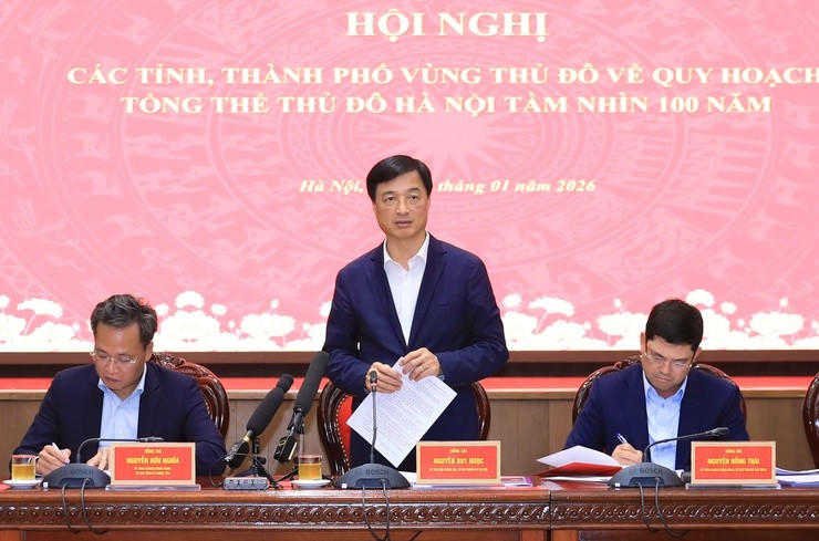 Bí thư Thành ủy Hà Nội Nguyễn Duy Ngọc phát biểu kết luận Hội nghị.