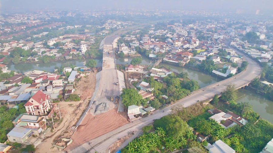 Đoạn 1 Hương lộ 2 nối QL51 - An Hòa - Long Hưng đang hoàn thiện, sẽ kết nối về cao tốc Long Thành.