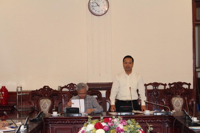 Thứ trưởng Trần Tiến Dũng phát biểu.