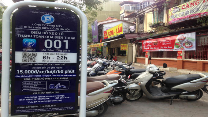 Điểm trông giữ xe 001 trên phố Lý Thường Kiệt