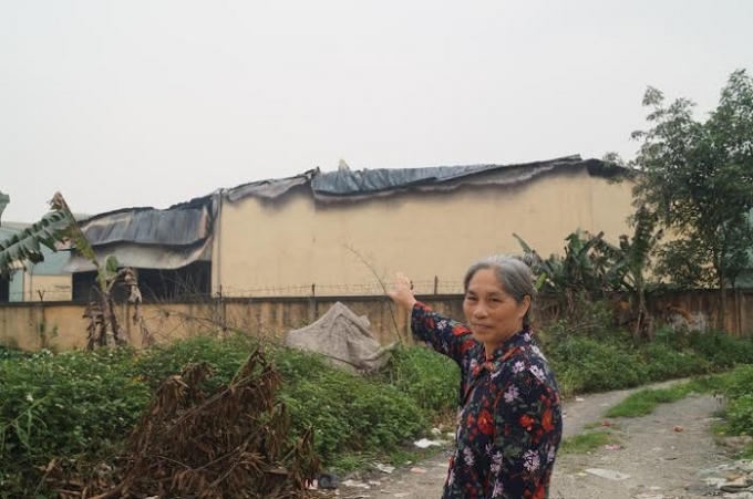Hiện trường vụ cháy sau khi ngọn lửa đã được khống chế hoàn toàn.