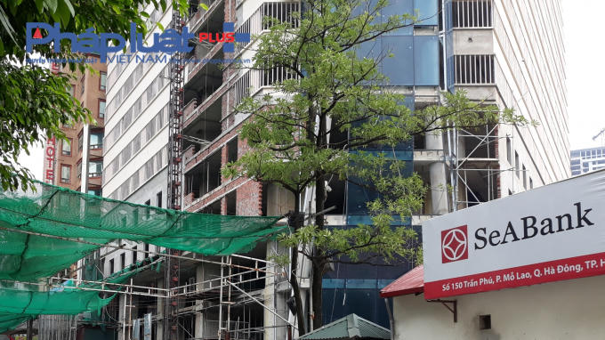 5 tầng dưới của dự án vẫn còn dang dở.