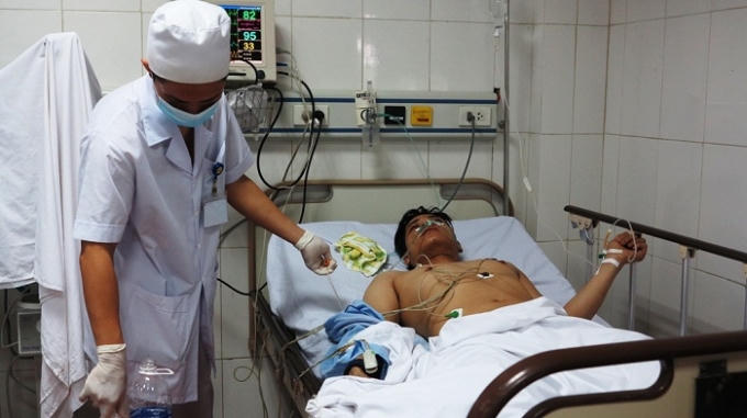 Các nạn nhân được điều trị tại BVĐK 115 Nghệ An.