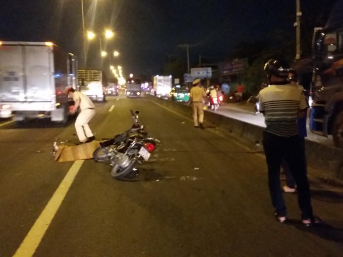 Hiện trường vụ tai nạn.