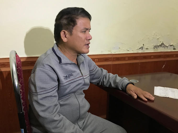 Đối tượng Nguyễn Quốc Khánh tại cơ quan chức năng.