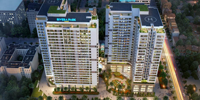 Rivera Park H&agrave; Nội nằm vị tr&iacute; đắc địa, ngay ng&atilde; tư Vũ Trọng Phụng - Khuất Duy Tiến.