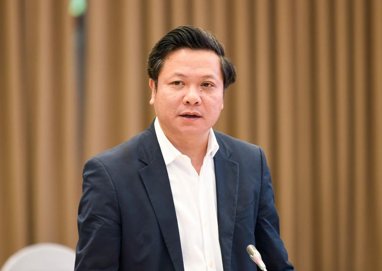 Ông Phan Trung Tuấn - Vụ trưởng Vụ Chính quyền địa phương, Bộ Nội vụ, tại cuộc họp báo Chính phủ thường kỳ tháng 2/2026 diễn ra sáng 4/3/2026.