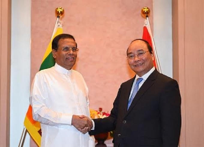 Thur tướng Nguyễn Xuân Phúc hội kiến với Tổng thống Sri Lanka Maithripala Sirisena.