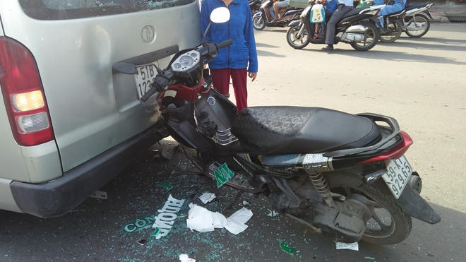 Hiện trường vụ tai nạn.