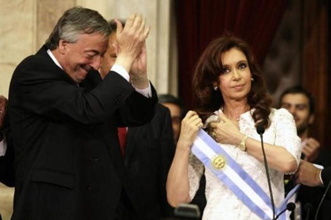 Vợ chồng Tổng thống Cristina Fernandez.