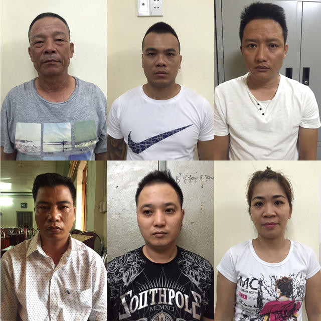 Các đối tượng trong đường dây đánh bạc, cá độ bóng đá qua mạng