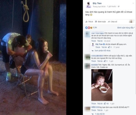 Dòng trạng thái cùng hình ảnh Elly Trần mới chia sẻ trên trang cá nhân của mình về khoảnh khắc sau ánh hào quang.