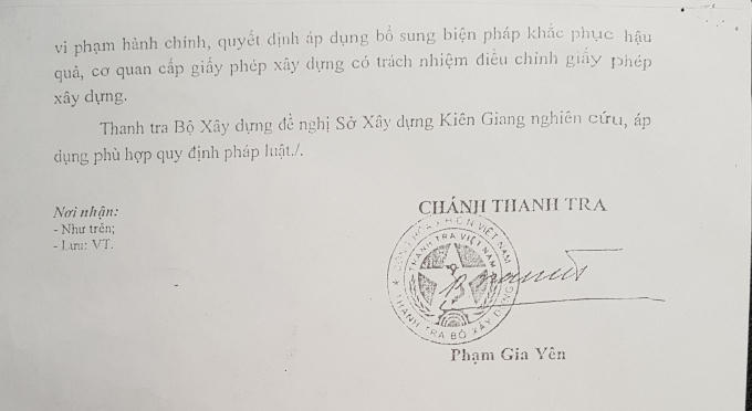 Hướng dẫn của Thanh tra Bộ Xây dựng trong vụ tòa nhà Anh Đào Sứ Tiên.