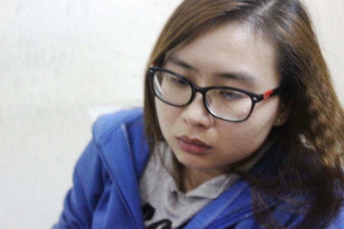 Quyên tại cơ quan điều tra.