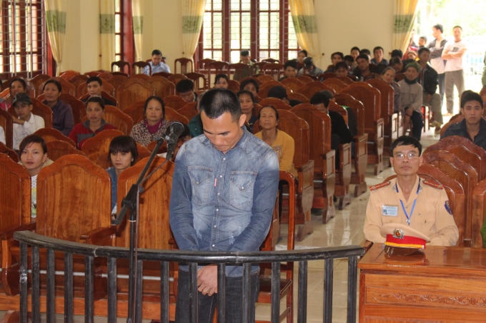 Bị cáo Anh tại phiên tòa xét xử.