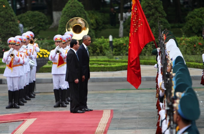 To&agrave;n cảnh lễ đ&oacute;n ch&iacute;nh thức Tổng thống Mỹ Obama