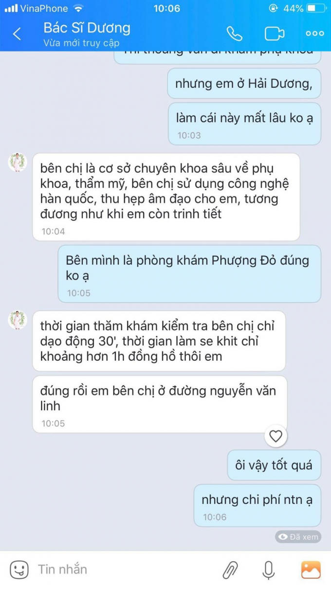 Bác sỹ tại Phòng khám Phượng Đỏ quảng cáo đây là cơ sở chuyên khoa sâu phụ khoa, thẩm mỹ