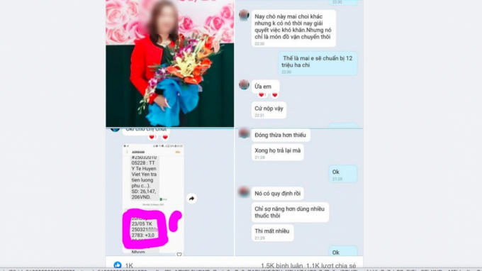 Người nhà bệnh nhân đăng tải đoạn tin nhắn