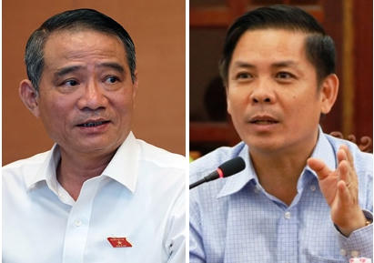 Ông Trương Quang Nghĩa - người đang được xem xét miễn nhiệm chức vụ Bộ trưởng GTVT và ông Nguyễn Văn Thể - người từng đảm nhiệm chức vụ Thứ trưởng Bộ GTVT nhiệm kỳ trước.