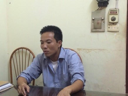 Nghi can Lê Xuân Thuận tại CQCA. (Ảnh: báo An ninh thủ đô)