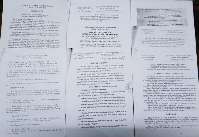 Hồ sơ vụ việc.