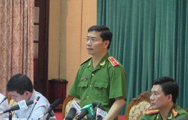 Thiếu tướng Hoàng Quốc Định - Giám đốc Sở Cảnh sát PCCC TP Hà Nội thông tin tại buổi giao ban báo chí.