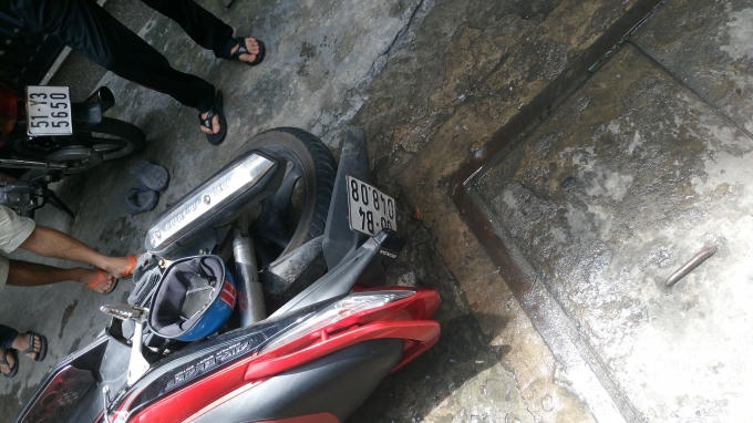 Đối tượng bị bắt tại trận.