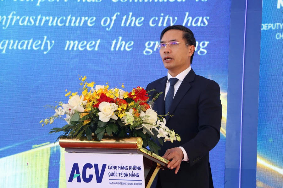 Ông Phạm Đức Ấn - Chủ tịch UBND TP Đà Nẵng phát biểu tại buổi lễ.