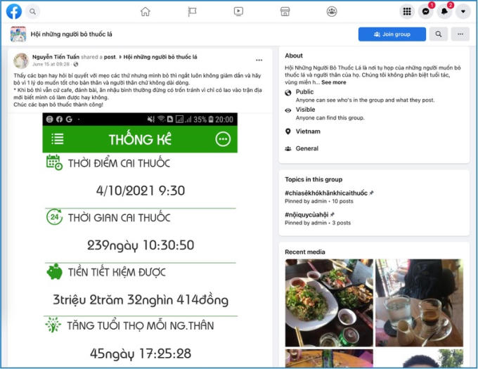 Trên diễn đàn Hội những người bỏ thuốc lá với hơn 12.000 thành viên, không phải ai cũng bỏ thuốc thành công.