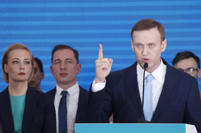 Ông Alexey Navalny phát biểu. (Ảnh: Reuters)