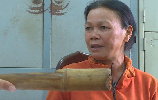 H'Lhơt tại công an. Ảnh: S.Đ.