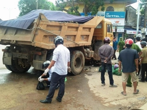 Hiện trường vụ tai nạn.