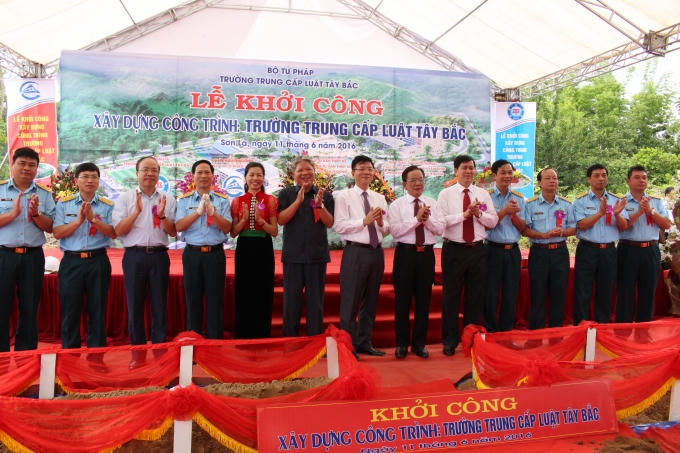 Khởi công xây dựng công trình trường Trung cấp Luật Tây Bắc.