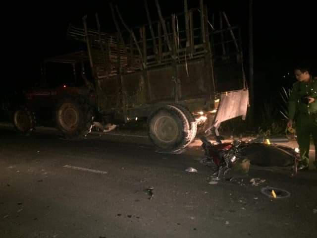 Hiện trường vụ tai nạn.