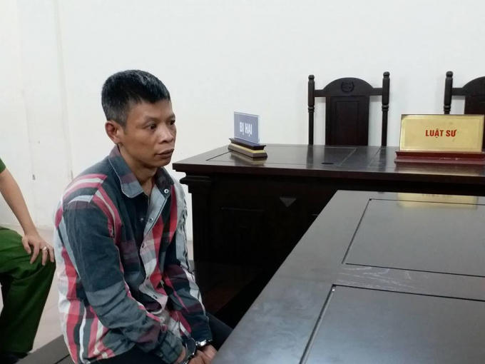 Bị cáo Toàn trong phiên xét xử.