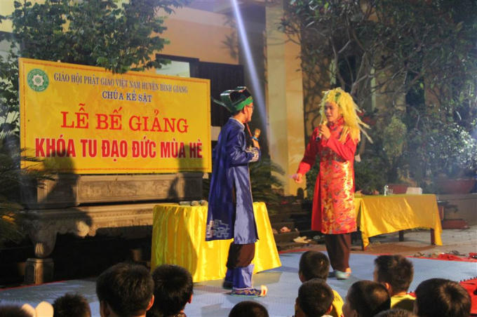 Hải Dương: Thanh thiếu ni&ecirc;n phật tử h&agrave;o hứng với chủ đề bảo vệ m&ocirc;i trường