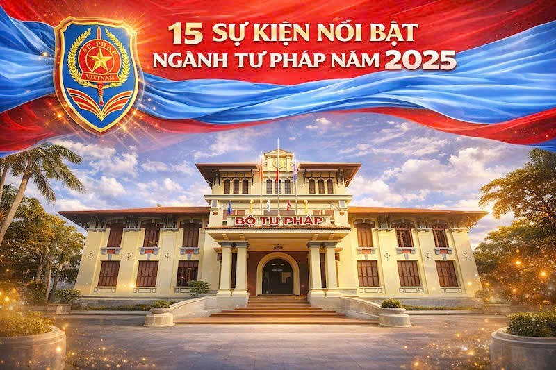 Bộ Tư pháp công bố 15 sự kiện nổi bật năm 2025 của Bộ ngành Tư pháp