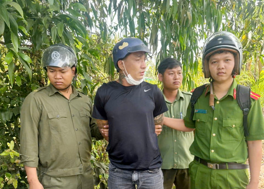 Đối tượng Lâm bị bắt sau 20 phút trộm nóng xe mô tô