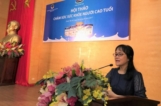 Bà Nguyễn Minh Tâm - Giám đốc Chi nhánh Hà Nội phát biểu tại hội thảo.