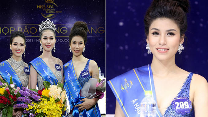 Ngọc Huyền đạt ngôi vị Á hậu 1 tại cuộc thi Hoa hậu Biển Việt Nam toàn cầu.