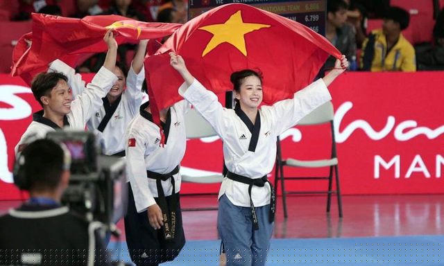 Các vận động viên Đội tuyển Teakwondo quốc gia là sinh viên Trường ĐH Tôn Đức Thắng (ảnh: TDTU)