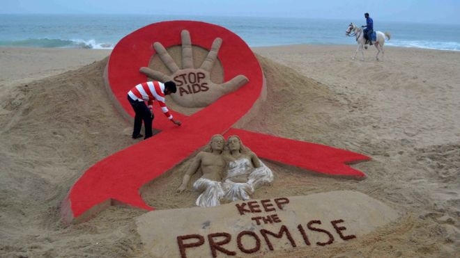 Ấn Độ hiện có hơn 2 triệu người nhiễm virus HIV. (Ảnh: BBC).