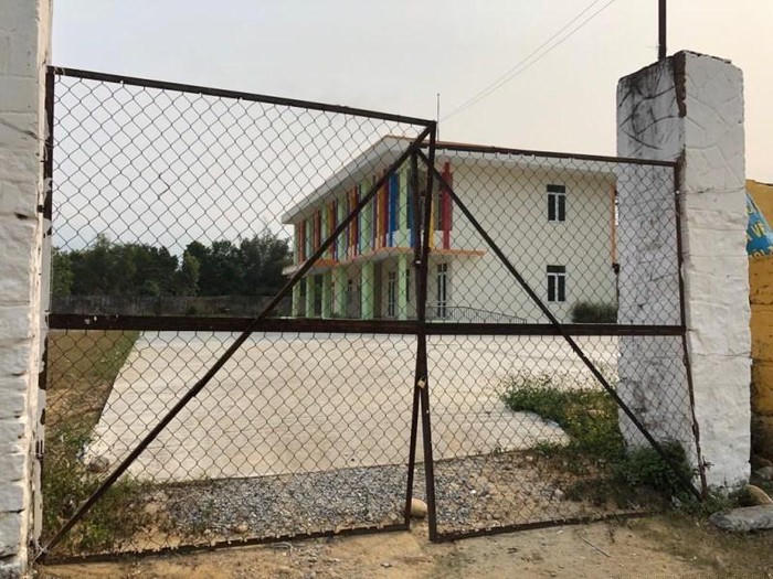 Trường Mầm non Nghĩa Thắng đóng cửa suốt nửa năm vì thiếu kinh phí xây dựng các hạng mục phụ.